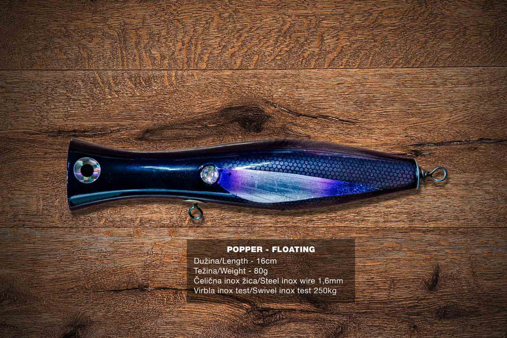 BIG GAME POPPER za morski ribolov - plavi